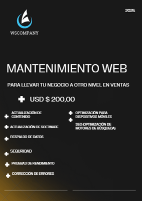 Mantenimiento sitio web