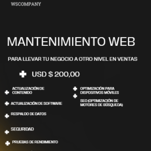 Mantenimiento sitio web